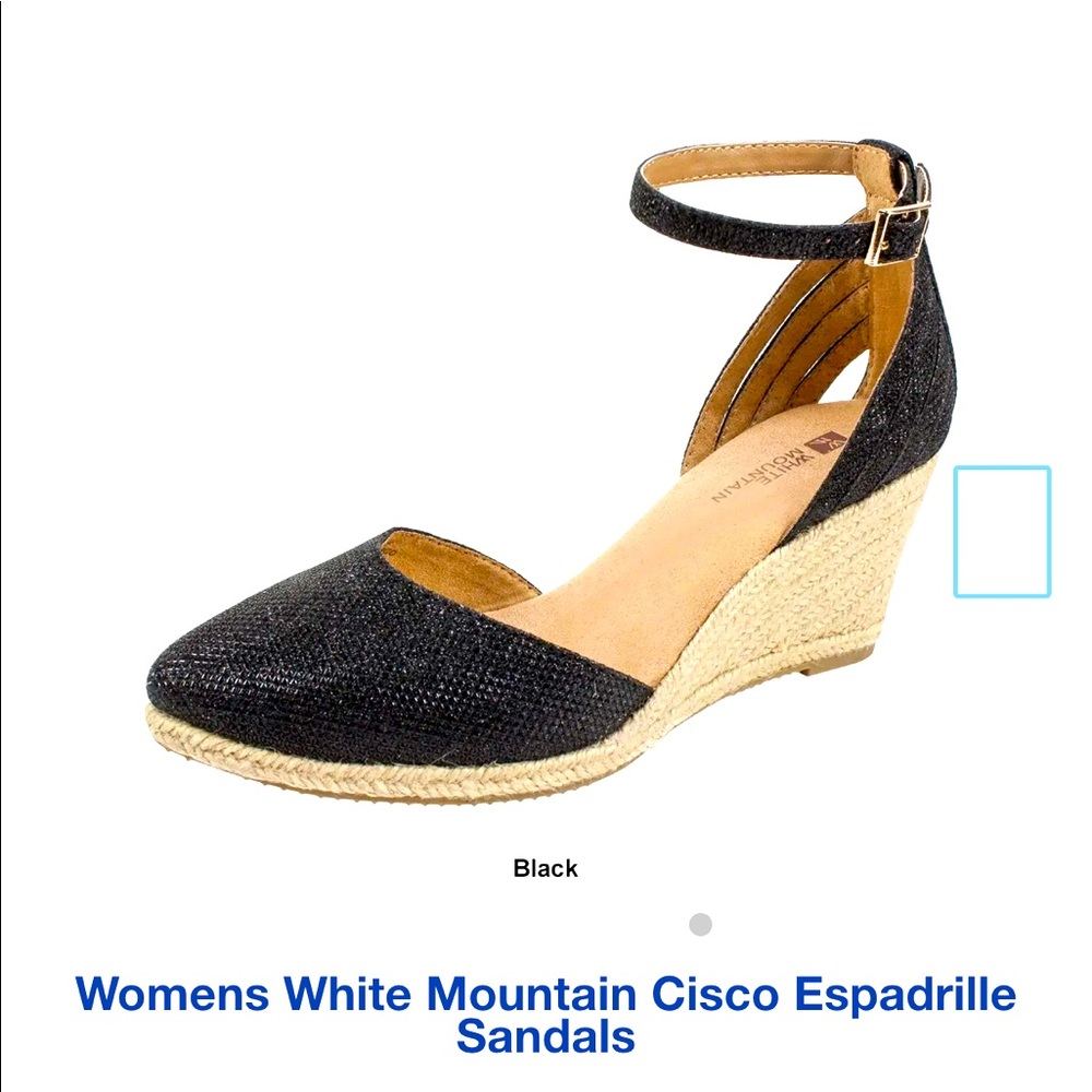 Espadrille black wedge